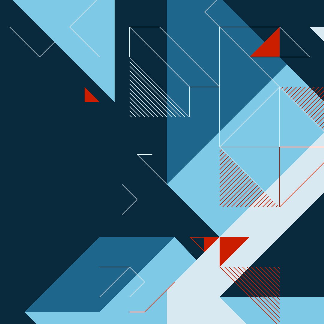 abstract origami illustration of blues and reds